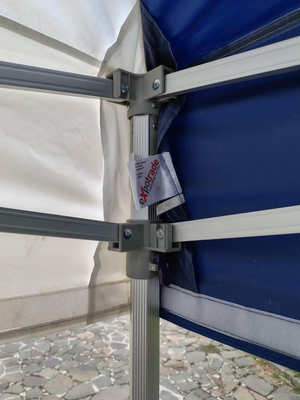 Gazebo Husqvarna 3x3 colore bianco e blu (4)