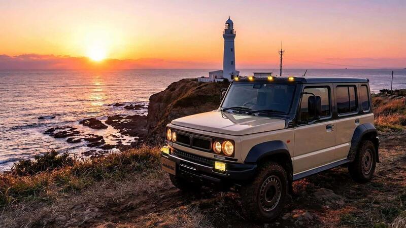 Suzuki Jimny 5 porte by Damd: il frontale Lancia che fa impazzire il Giappone
