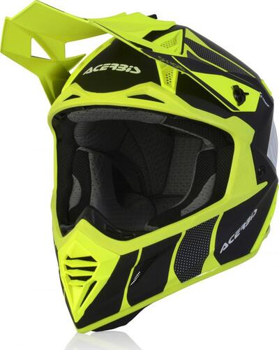 Casco cross Acerbis X-TRACK VTR in fibra Nero Gial