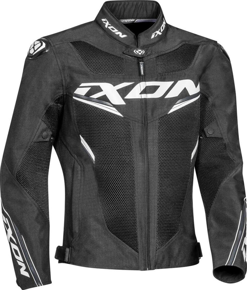 Giacca moto estiva Ixon DRACO nero bianco