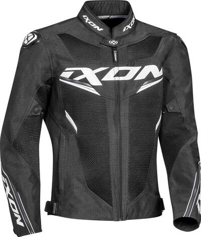 Giacca moto estiva Ixon DRACO nero bianco