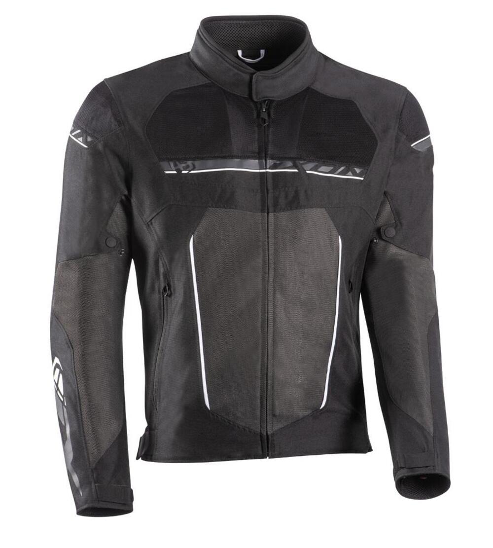 Giacca moto estiva Ixon T-REX 3 strati Nero Bianco