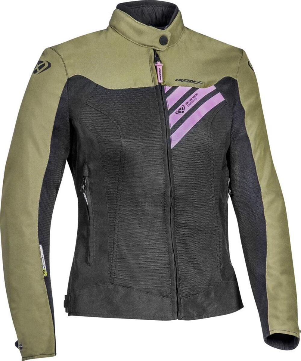 Giacca moto donna estiva Ixon ORION LADY nero verd