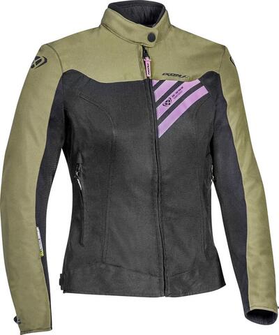 Giacca moto donna estiva Ixon ORION LADY nero verd