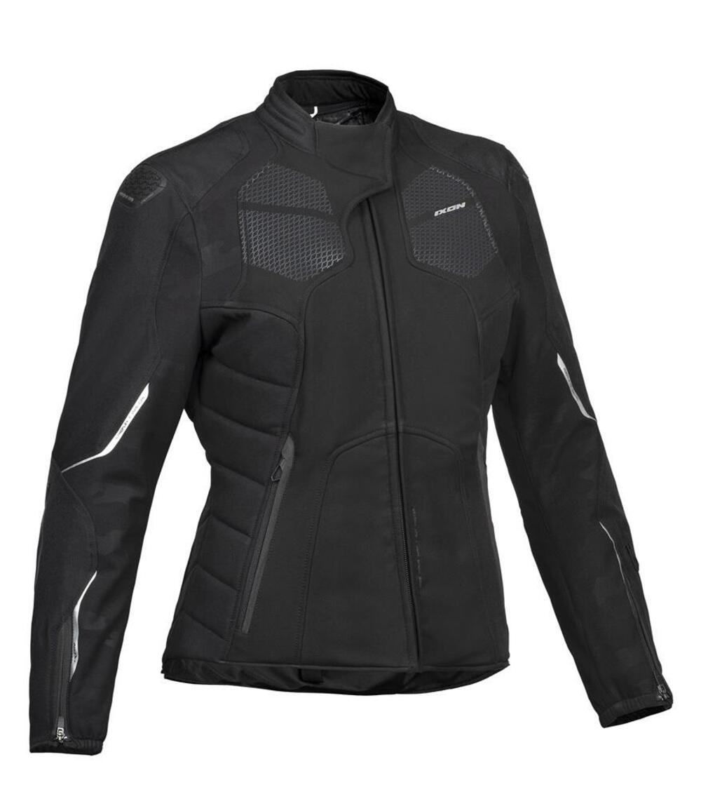 Giacca moto donna Ixon Cell Lady CE nero argento