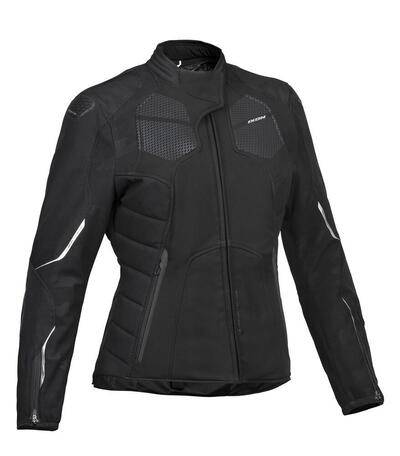 Giacca moto donna Ixon Cell Lady CE nero argento