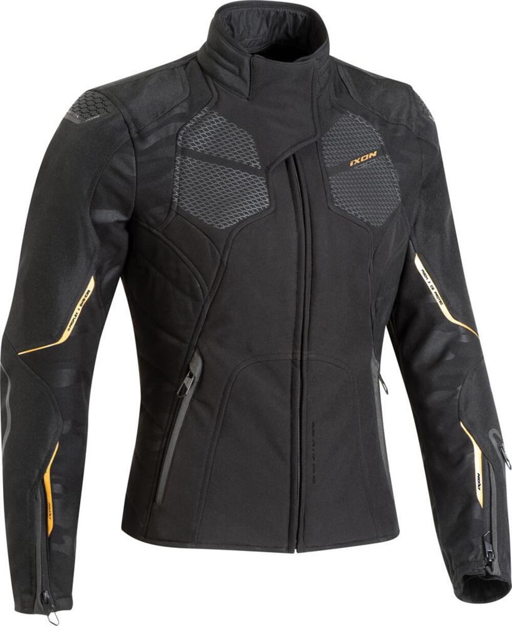 Giacca moto donna Ixon CELL LADY CE Nero Oro