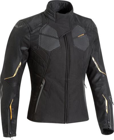 Giacca moto donna Ixon CELL LADY CE Nero Oro