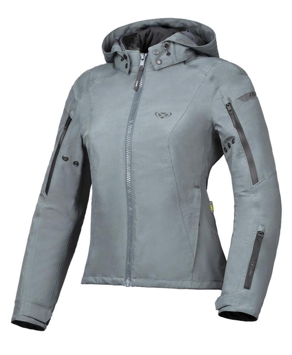 Giacca moto donna Ixon Burning Lady Verde Tattico