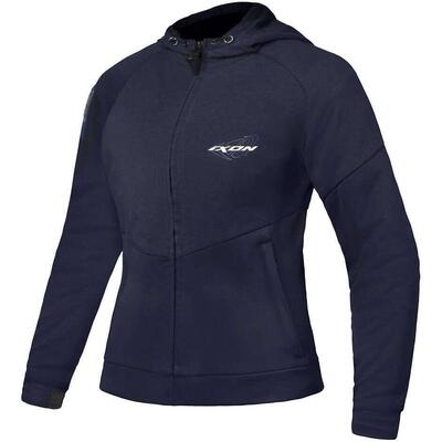 Felpa moto donna Ixon TOUCHDOWN L Navy Argento