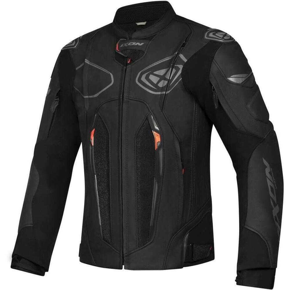 Giacca moto pelle Ixon VORACE Nero