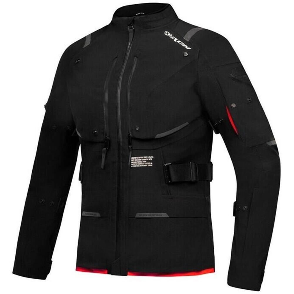 Giacca moto donna Ixon M-SKEID LADY Nero Rosso Viv