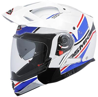 Casco modulare SMK HYBRID EVO TIDE Bianco Blu SMK 