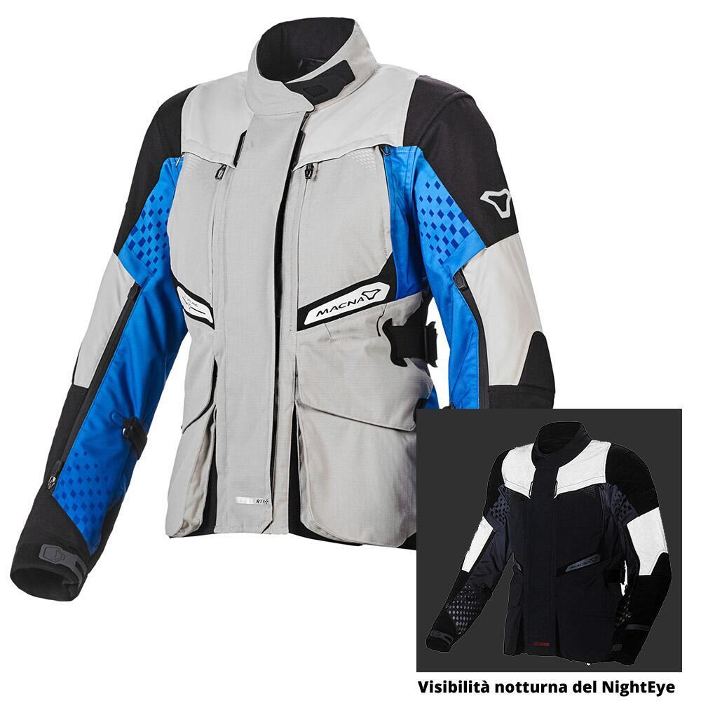 Giacca moto donna touring Macna Fusor WP Grigio ch