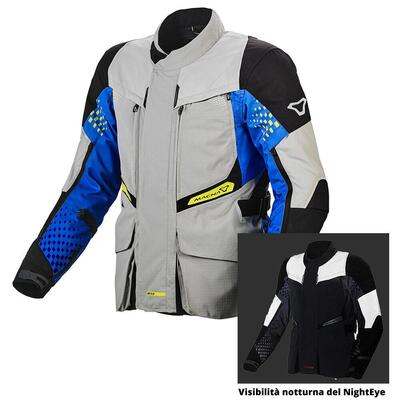 Giacca moto touring Macna Fusor WP 3 strati Grigio