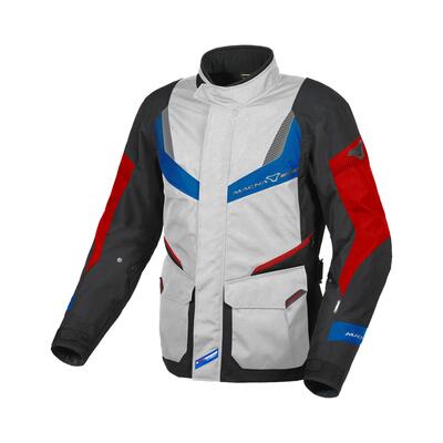 Giacca moto touring Macna Rancher Grigio chiaro Bu