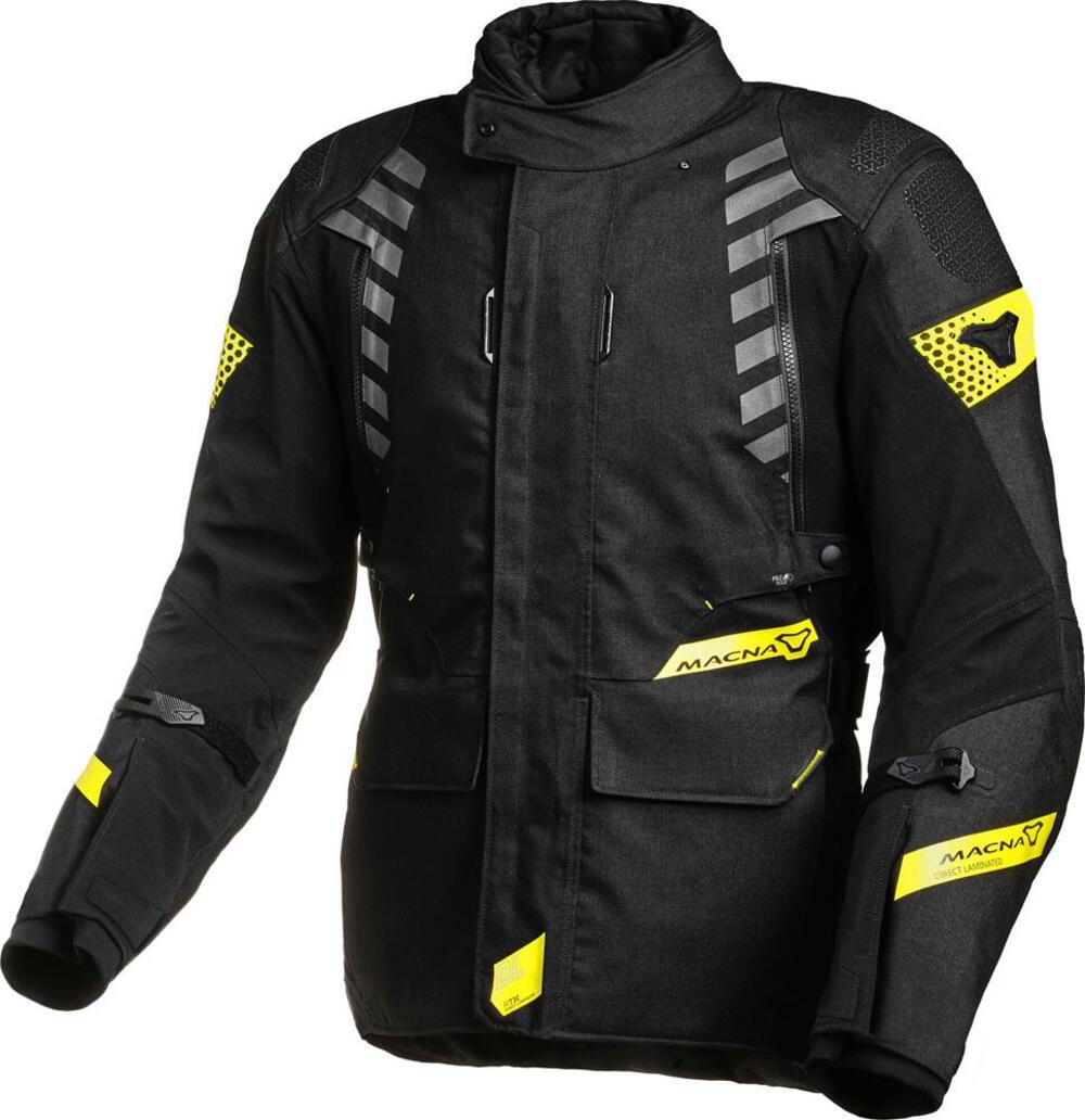 Giacca moto touring Macna Ultimax Nero Giallo