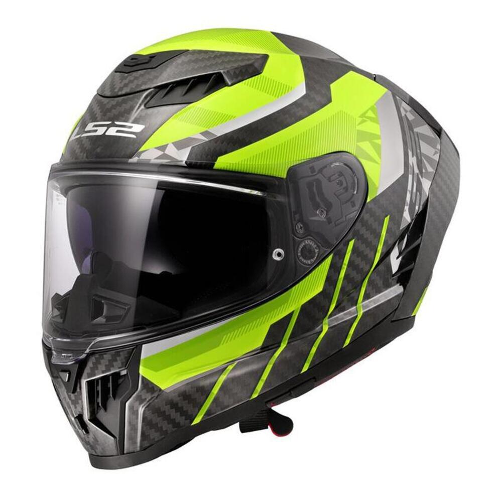 casco integrale LS2 Dragon in carbonio giallo