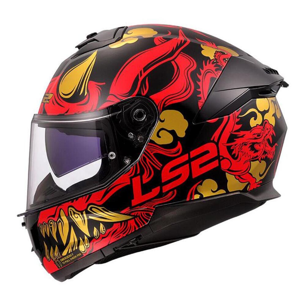 casco integrale LS2 Stream II Drako Nero Rosso