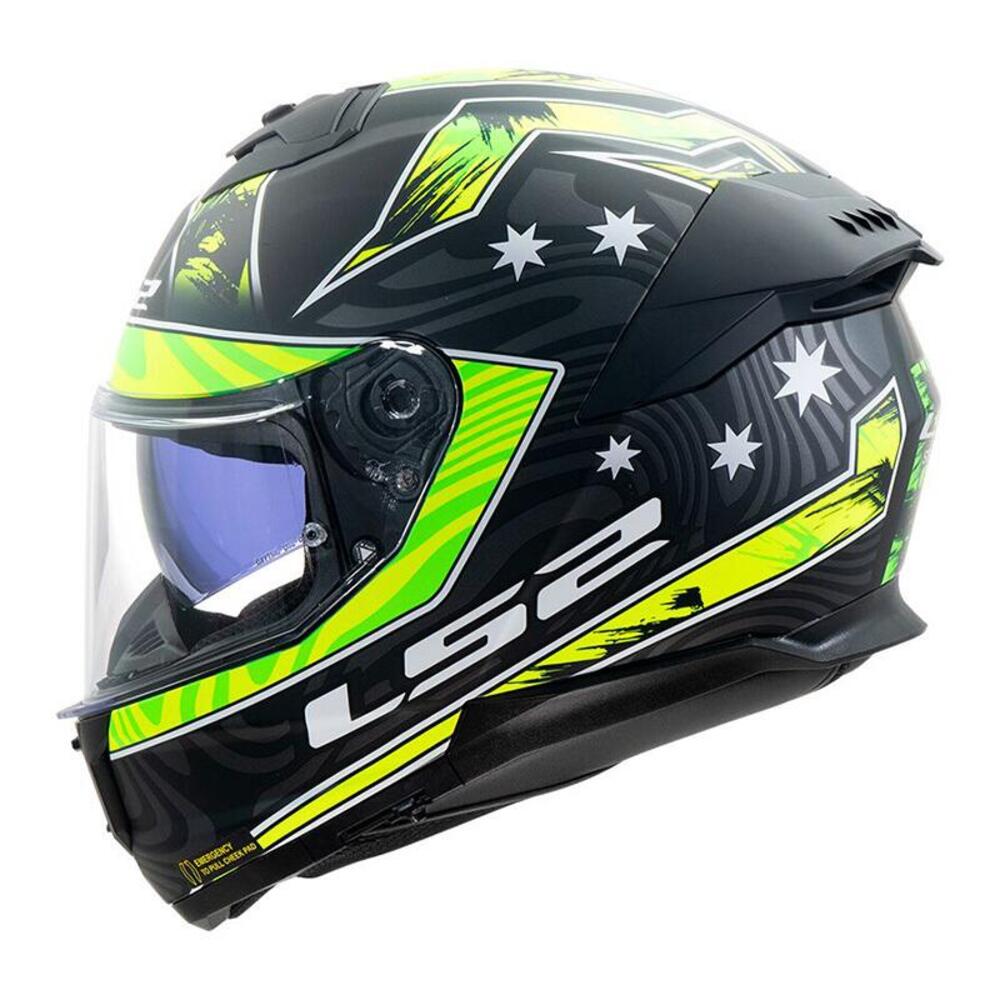 casco integrale LS2 FF808 Stream II Galdam H-V Ner