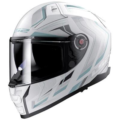 casco integrale LS2 Vector 2 Alizer in fibra bianc