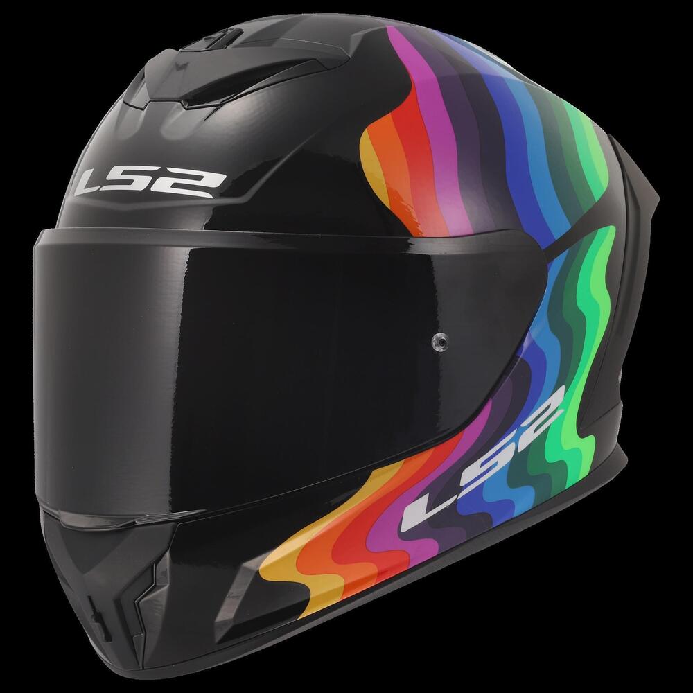 Casco Integrale LS2 FF820 Rapid III Flow Nero Luci