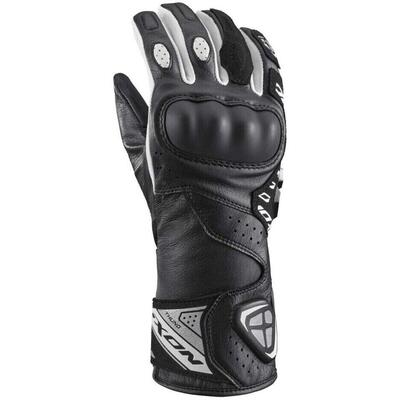 Guanti moto donna pelle Ixon THUND LADY Nero bianc