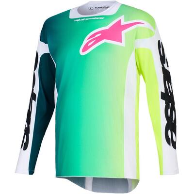 Maglia Cross Alpinestars Racer Portl Verde Bianco