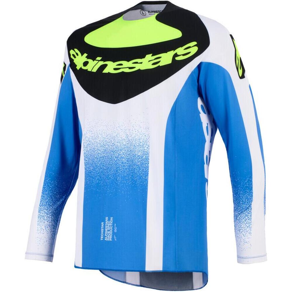 Maglia Cross Alpinestars Techstar Knif Azzurro Blu