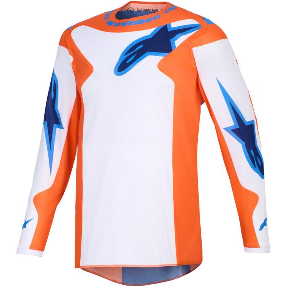 Maglia Cross Alpinestars Fluid Grid Arancione Blu