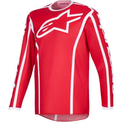 Maglia Cross Alpinestars Fluid Apex Rosso Bianco