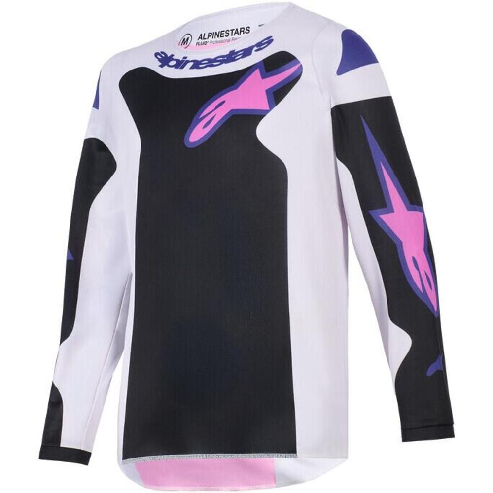 Maglia Cross Bambino Alpinestars Fluid Grid Nero G
