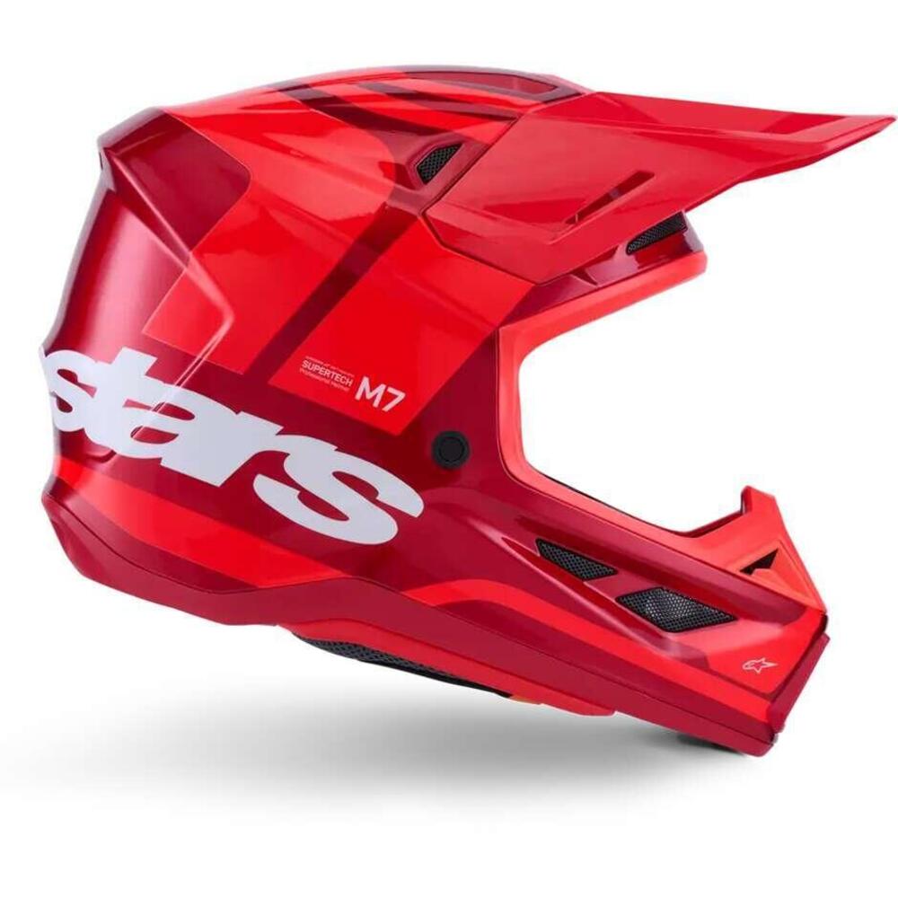 Casco Cross Alpinestars SM7 Core Rosso Lucido In F