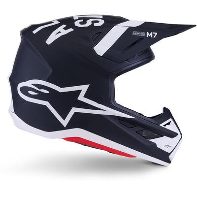 Casco Cross Alpinestars SM7 Dasher Nero Opaco Bian