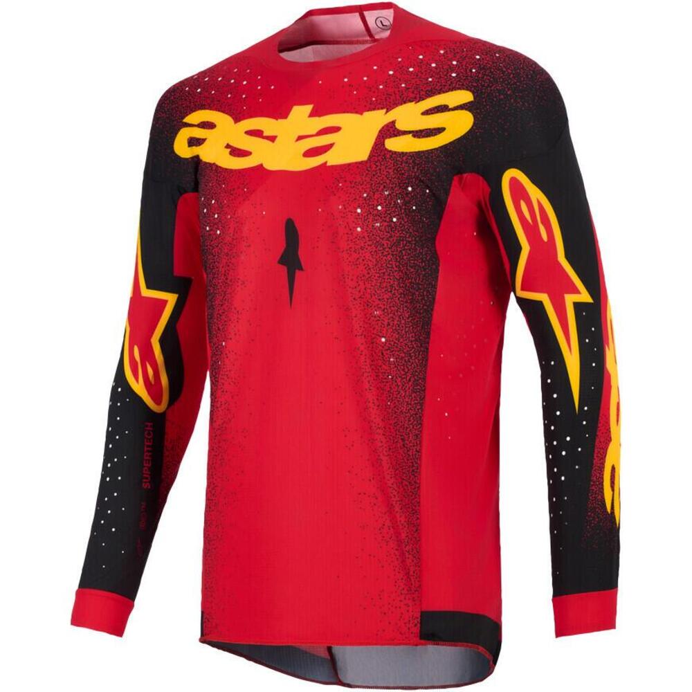 Maglia Cross Alpinestars Supertech Scenz Rosso Ner