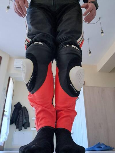 Pantalone Pelle Moto NUOVO con protezioni GI MOTO Gimoto