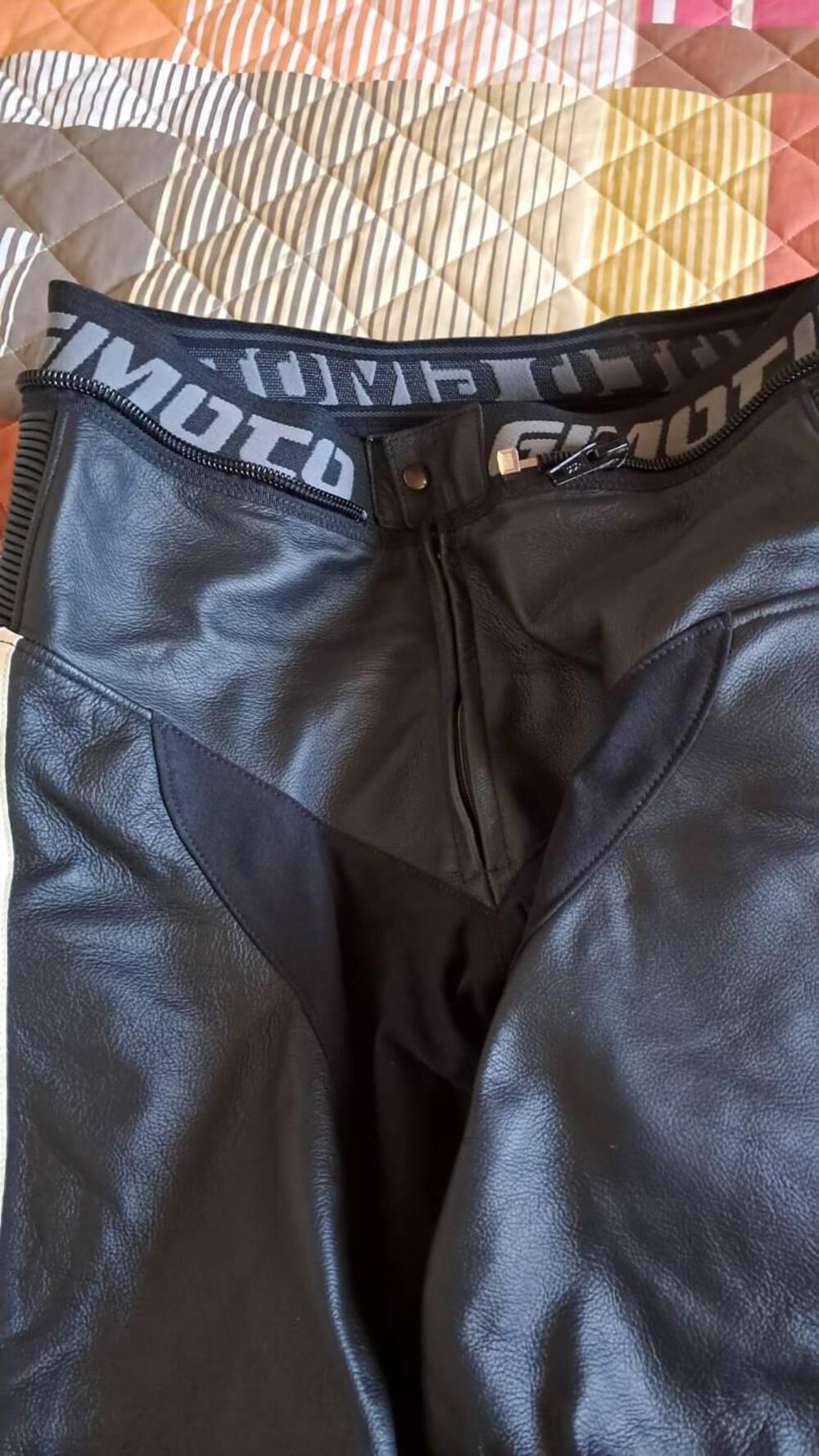 Pantalone Pelle Moto NUOVO con protezioni GI MOTO Gimoto (6)