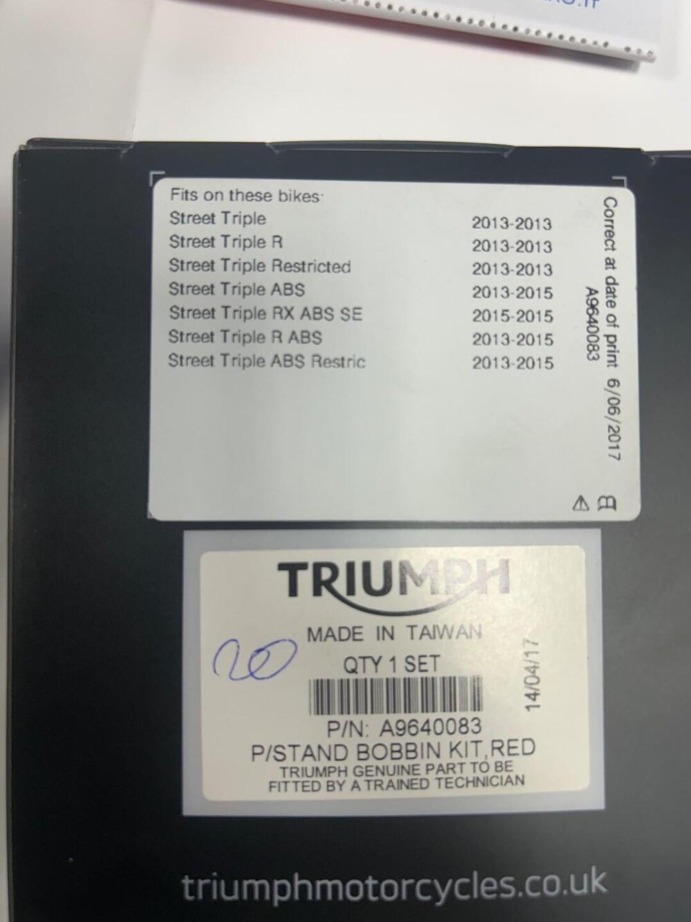 Kit tamponi di supporto Triumph (2)