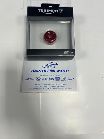 Tampone manubrio in ergal rosso Triumph