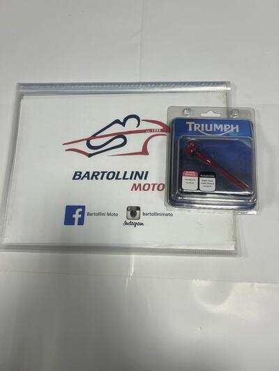 Kit tappo olio in ergal rosso per Triumph