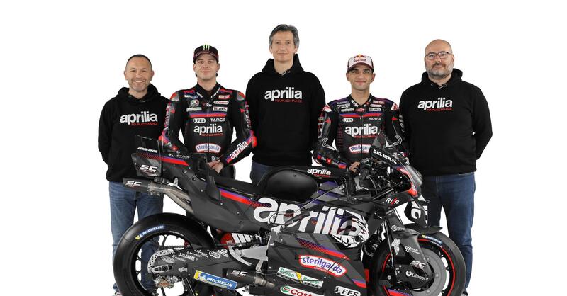 MotoGP 2026. Ecco svelata la livrea Aprilia di Marco Bezzecchi e Jorge Martin [GALLERY]