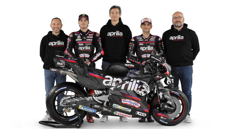MotoGP 2026. Ecco svelata la livrea Aprilia di Marco Bezzecchi e Jorge Martin [GALLERY]