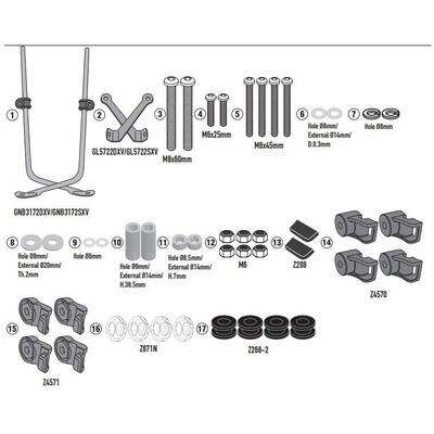 Kit di attacchi Givi A8103A per PEUGEOT Tweet 50-1