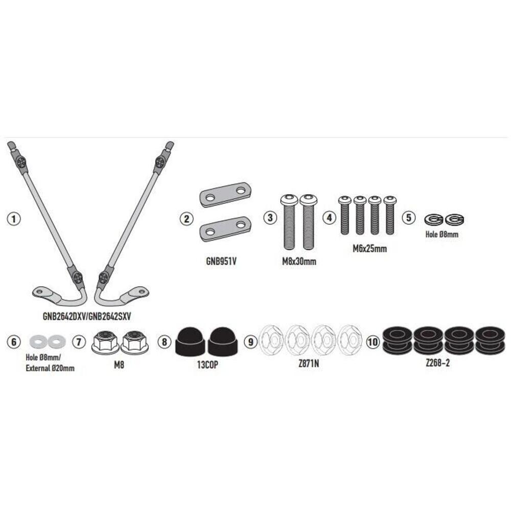 Kit di attacchi Givi D1181ST A8962A Per NIU MQI GT