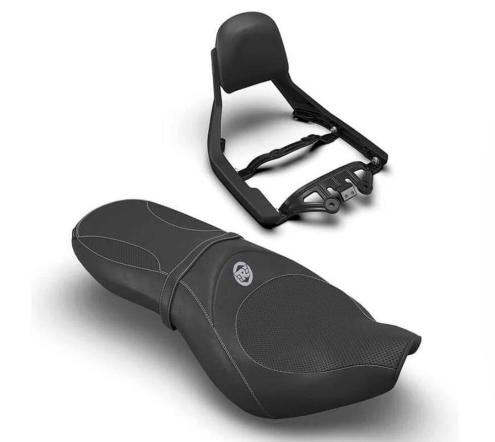 Sella Touring + schienalino Supermeteor 650 Royal Enfield (2)