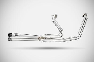 Scarico 2 in 1 Racing lucido Zard per Softail Low