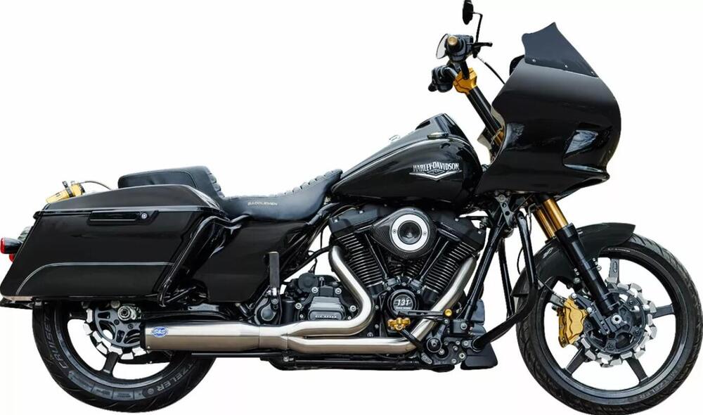 Scarico 2 in 1 S&S Qualifier Race satinato per Tou 