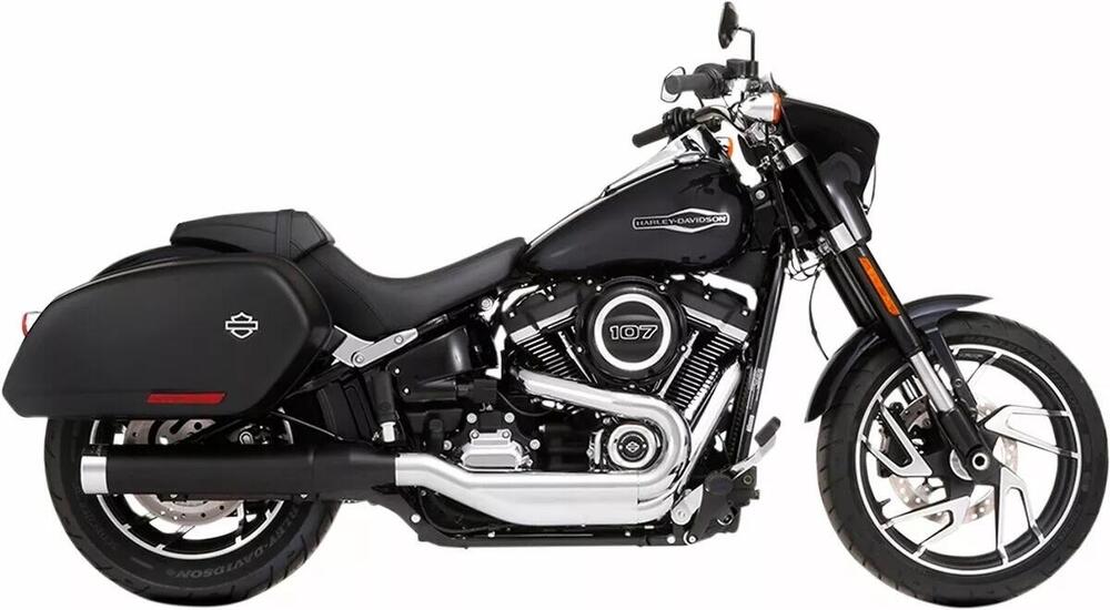 Marmitta Rinehart 4" nera con fondello cromato per 