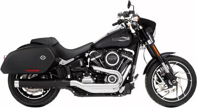 Marmitta Rinehart 4" nera con fondello cromato per 