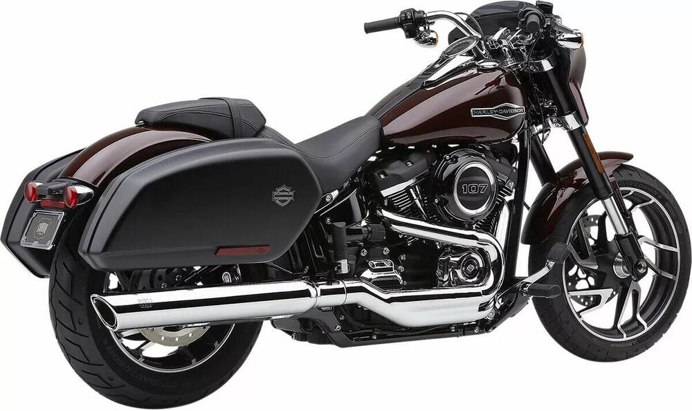 Marmitta Cobra Twin 909 da 4" cromata per Softail 